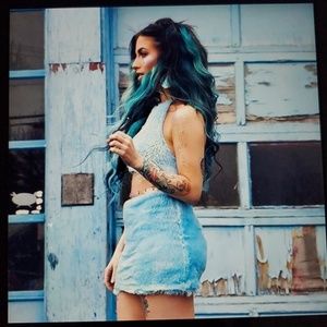 Blue fluffy 2 piece
